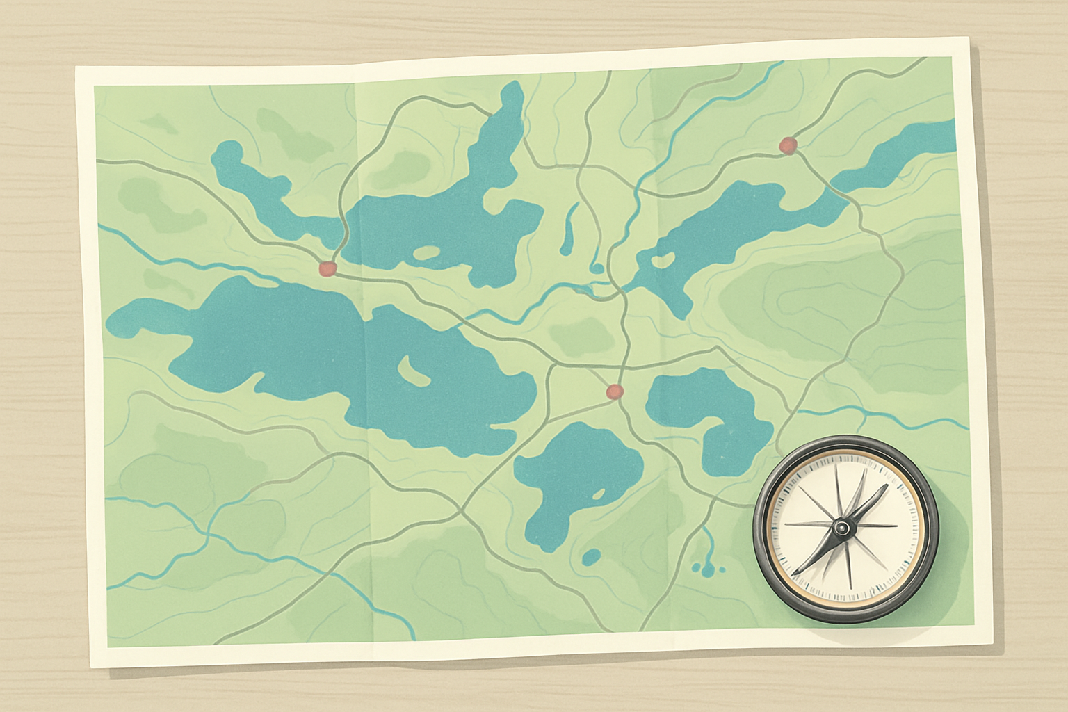 Mapa Mazur, jak czytać region i znaleźć jeziora oraz ważne punkty na trasie